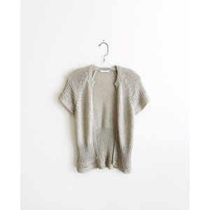 Lutz & Patmos Metallic Open Knit Short Sleeve Cardigan est. XS / S